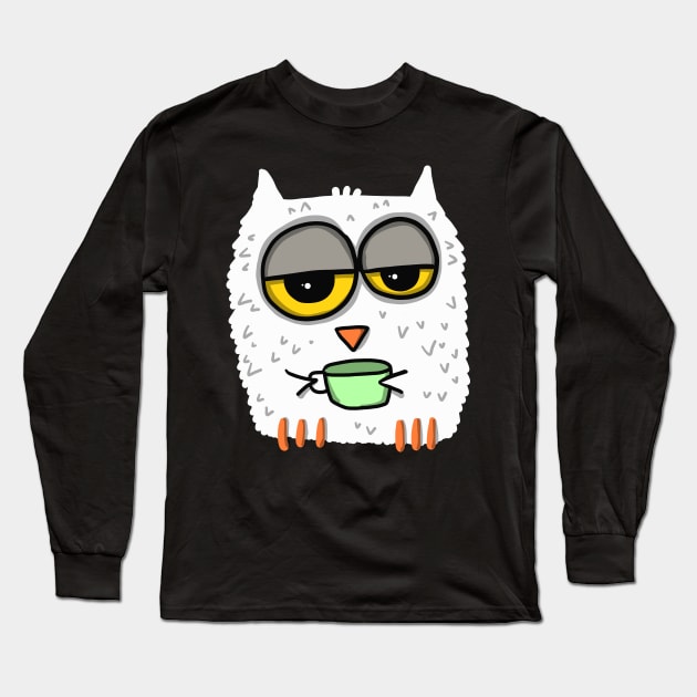 sleepy owl Long Sleeve T-Shirt by ThomaeArt